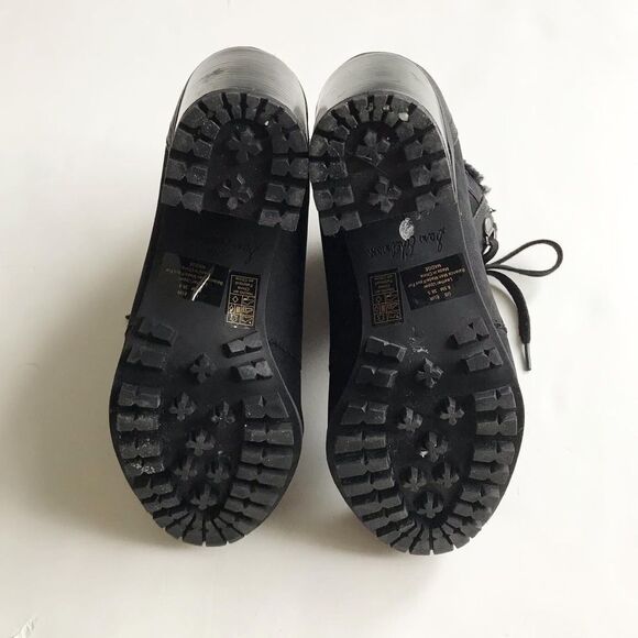 Sam Edelman black leather lace up platform boots size 8.5 - Picture 10 of 10